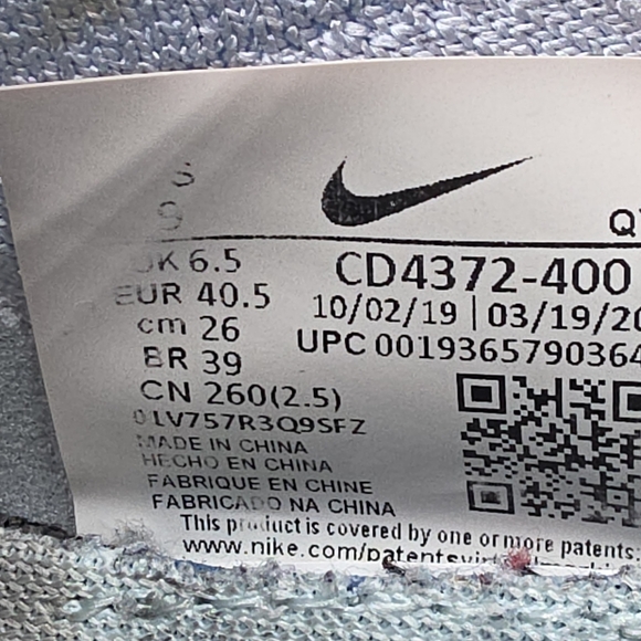 Nike React Infinity Flyknit Womens Size 9 Gray White Teal Running Shoes - Picture 8 of 8